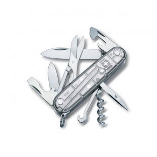 HERRAMIENTA VICTORINOX CLIMBER SILVER TECH, PLATA TRANSP, 14 USOS (1.3703.T7)