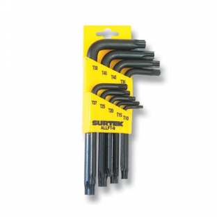 JUEGO SURTEK DE 9 LLAVES TORX EN RACK PLASTICO (ALLFT9)