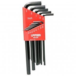 JUEGO URREA 13 LLAVE ALLEN .050"-3/8" EN RACK PLASTICO (4972R)