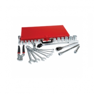 JUEGO URREA DE DADOS Y HERRAMIENTAS STD 1/2" EN CAJA METALICA (28 PZA) (5404B)